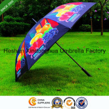 Full Printing Fiberglass Windproof Golf Umbrella with Customerized Logo (GOL-0027FAC)